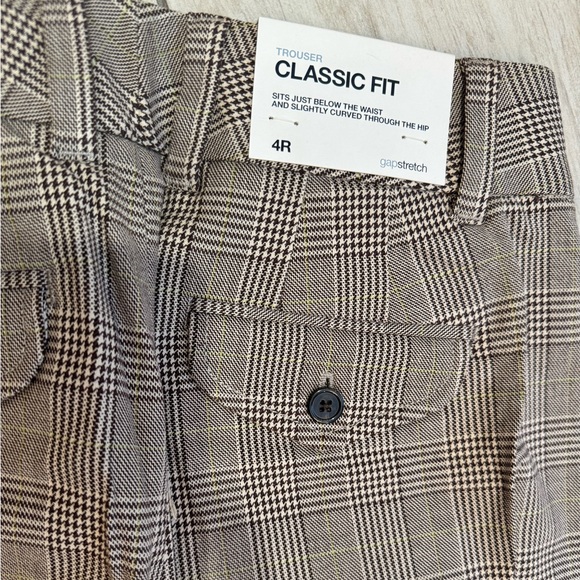 NWT! GAP Preppy Plaid Cuffed Trouser - Picture 5 of 7
